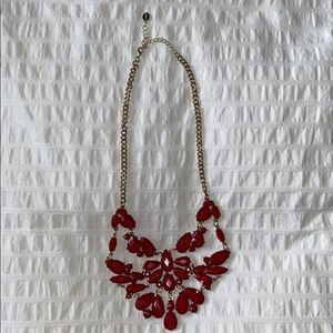 Red Jewel Gold Necklace 